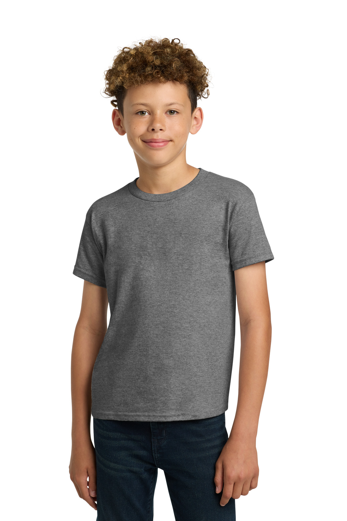 Gildan 5000B - Graphite Heather - M Kids dark gray t-shirts short sleeve classic fit of Ad It Up in Albuquerque