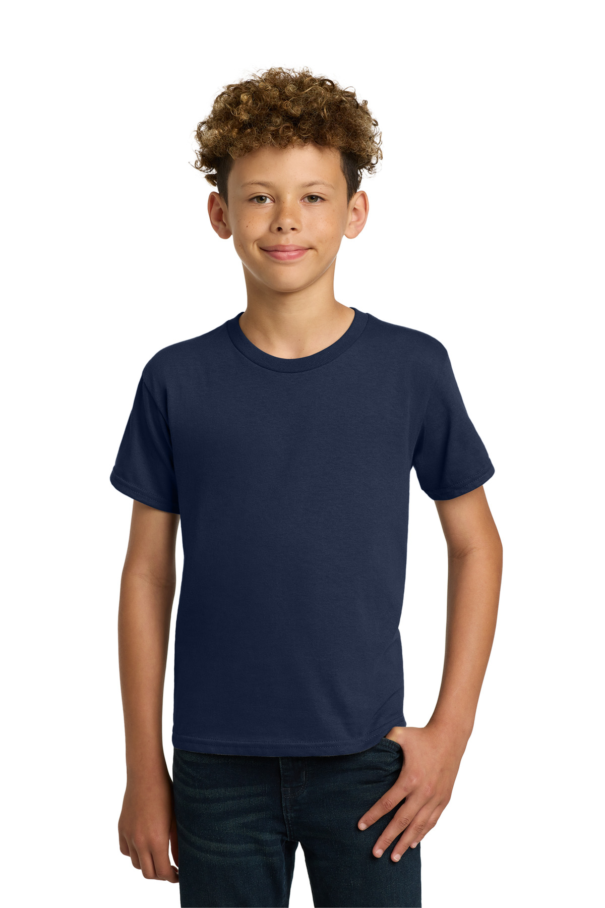 Gildan 5000B - Navy - M Kids navy blue t-shirts short sleeve classic fit of Ad It Up in Albuquerque
