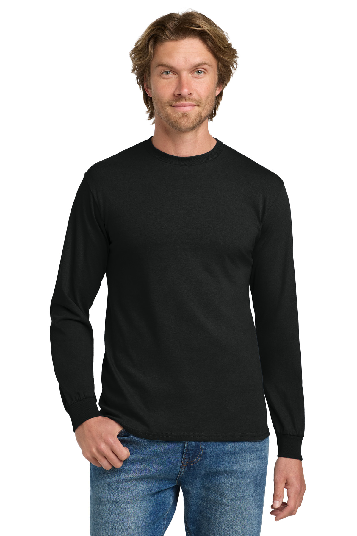 Gildan 5400 - Black - L Black long-sleeve crew neck t-shirts of Ad It Up in Albuquerque