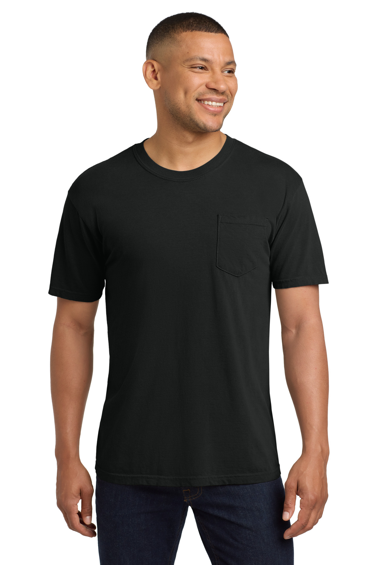 Comfort Colors 6030 - Black - 2XL Black men’s pocket t-shirt short sleeve classic fit of Ad It Up in Albuquerque