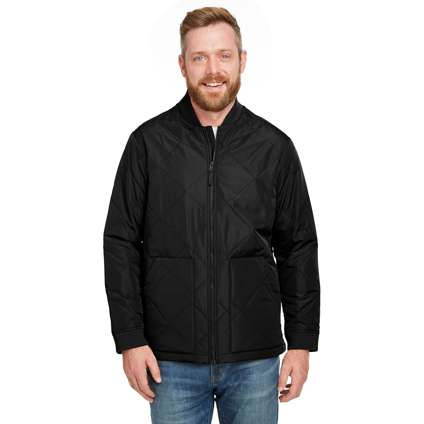 Harriton M715 - Black - 4XL Black men’s quilted insulated jacket classic fit of Ad It Up in Albuquerque