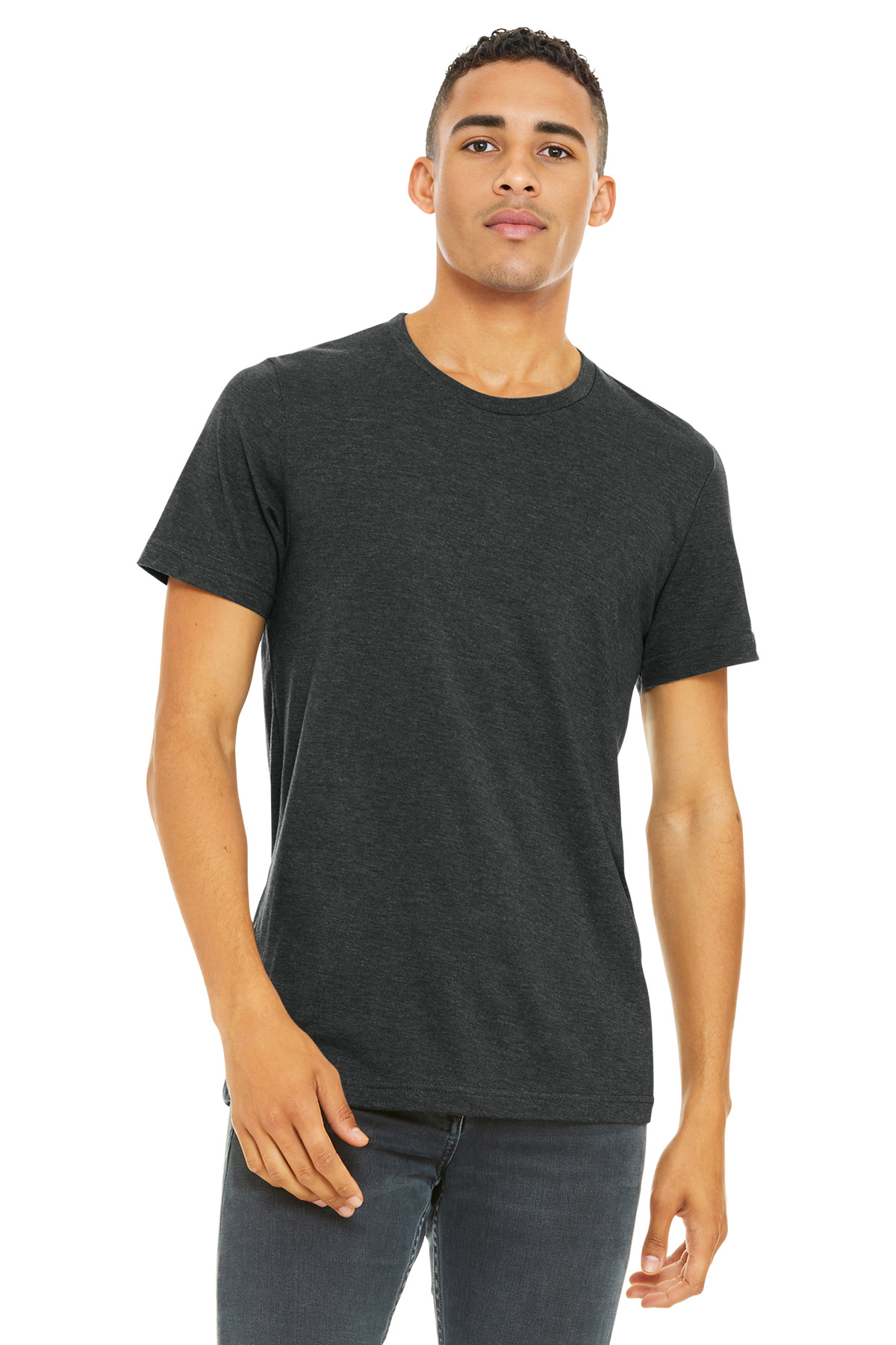 Bella Canvas BC3001CVC - Dark Heather Grey - XL Heather charcoal men’s t-shirt short sleeve modern fit of Ad It Up in Albuquerque