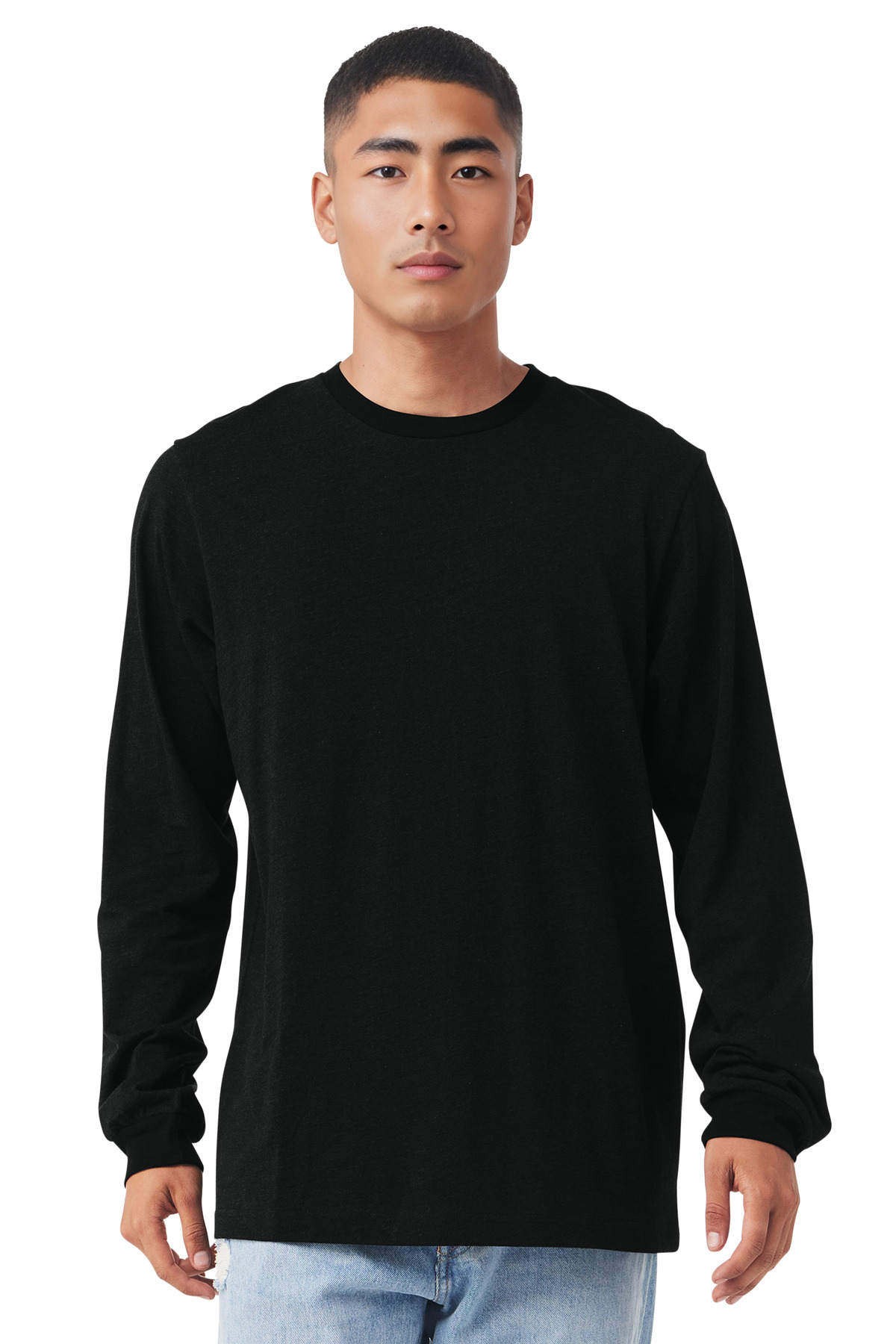 Bella Canvas BC3501 - Black - 2XL Black men’s long sleeve t-shirt classic fit of Ad It Up in Albuquerque