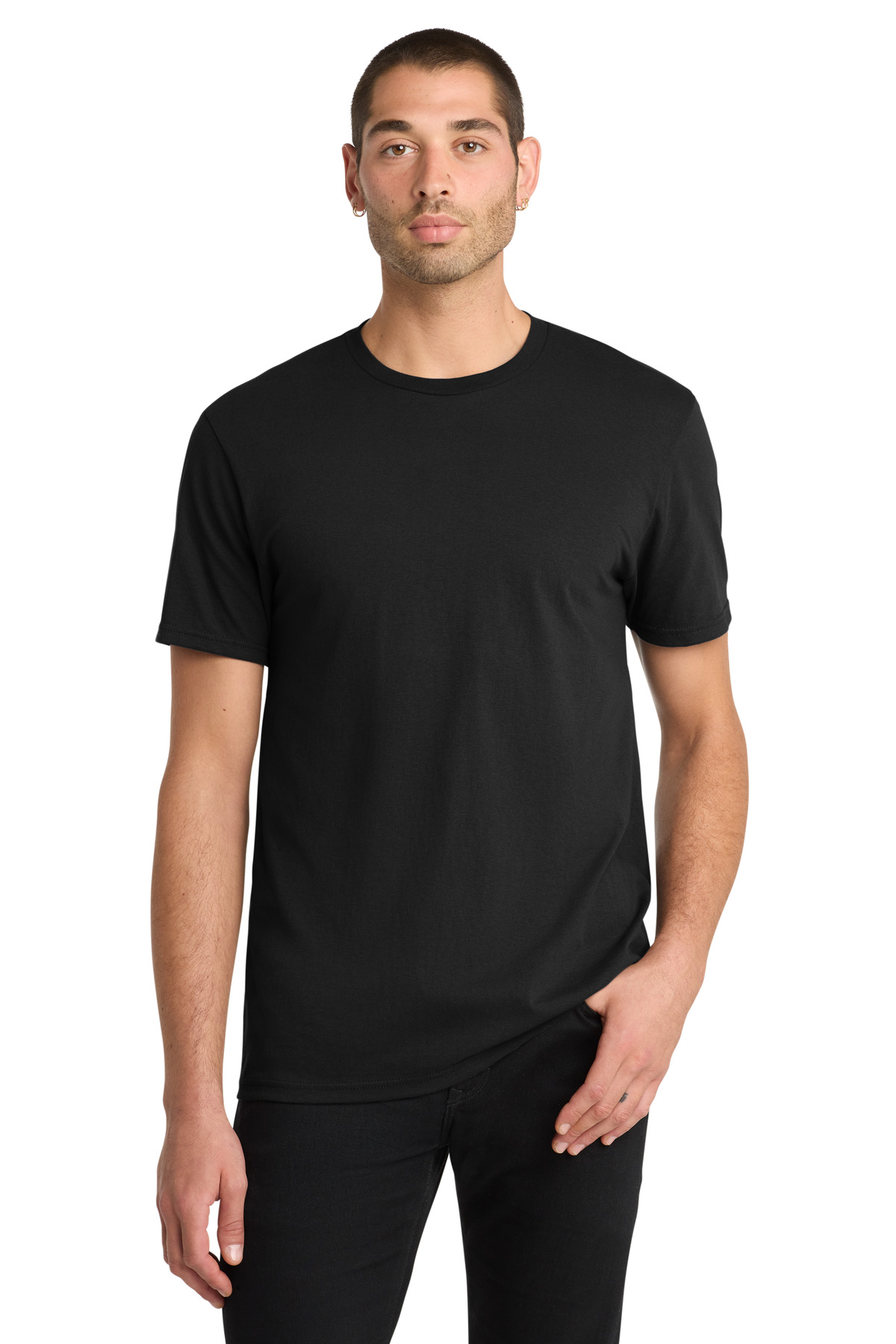 District DT5000 - Black - M Black men’s t-shirt short sleeve modern fit of Ad It Up in Albuquerque