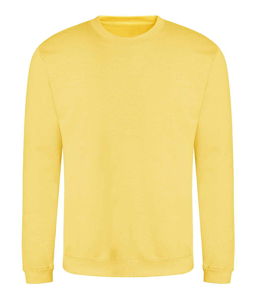 Just Hoods JHA030 - Sherbert Lemon - L Yellow crewneck sweatshirt classic fit of Ad It Up in Albuquerque