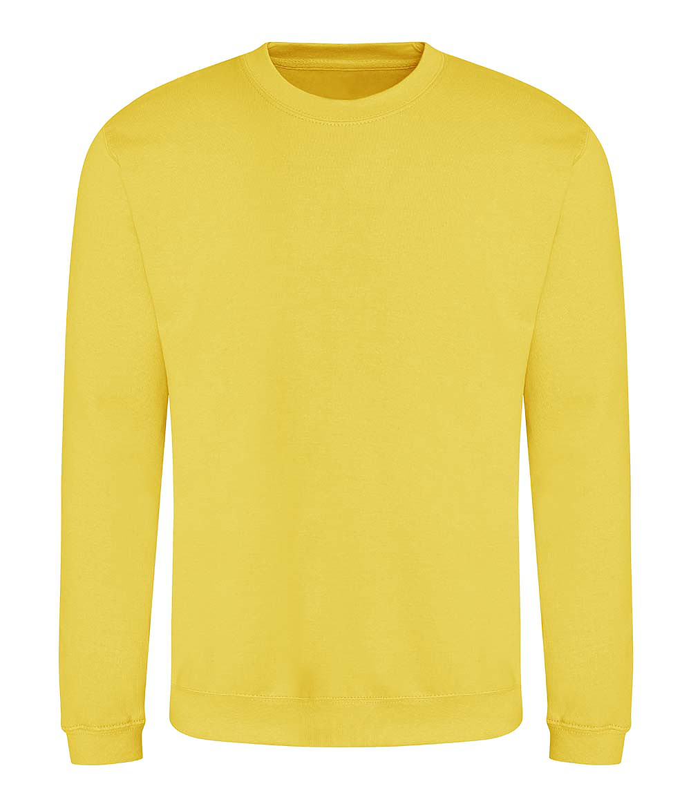 Just Hoods JHA030 - Sun Yellow - L Yellow crewneck sweatshirt classic fit of Ad It Up in Albuquerque