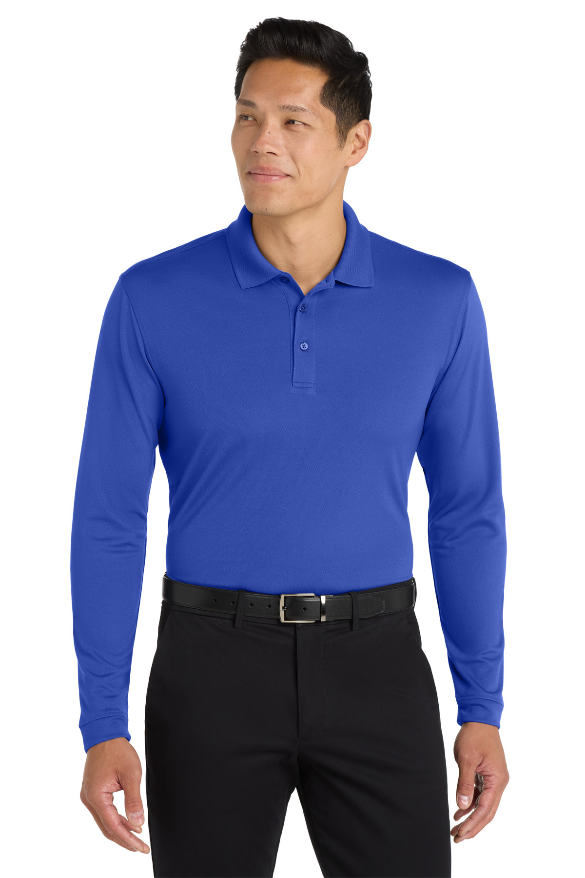 Port Authority K110LS - Royal - M Royal blue men’s long sleeve polo shirt classic fit of Ad It Up in Albuquerque, New Mexico