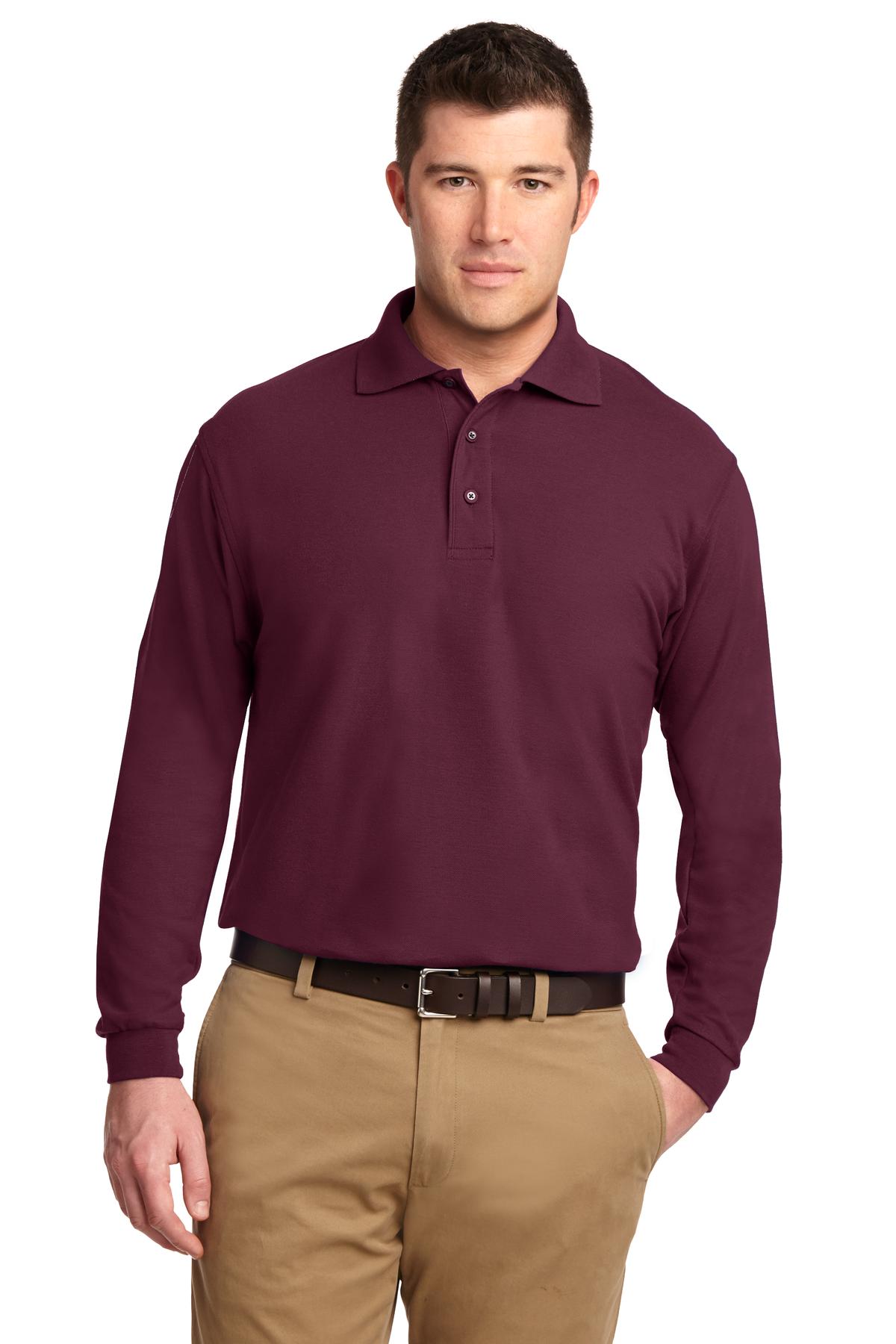 Port Authority K500LS - Burgundy - M