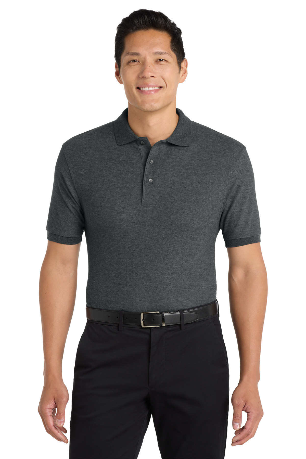 Port Authority K500 - Heather Grey- S