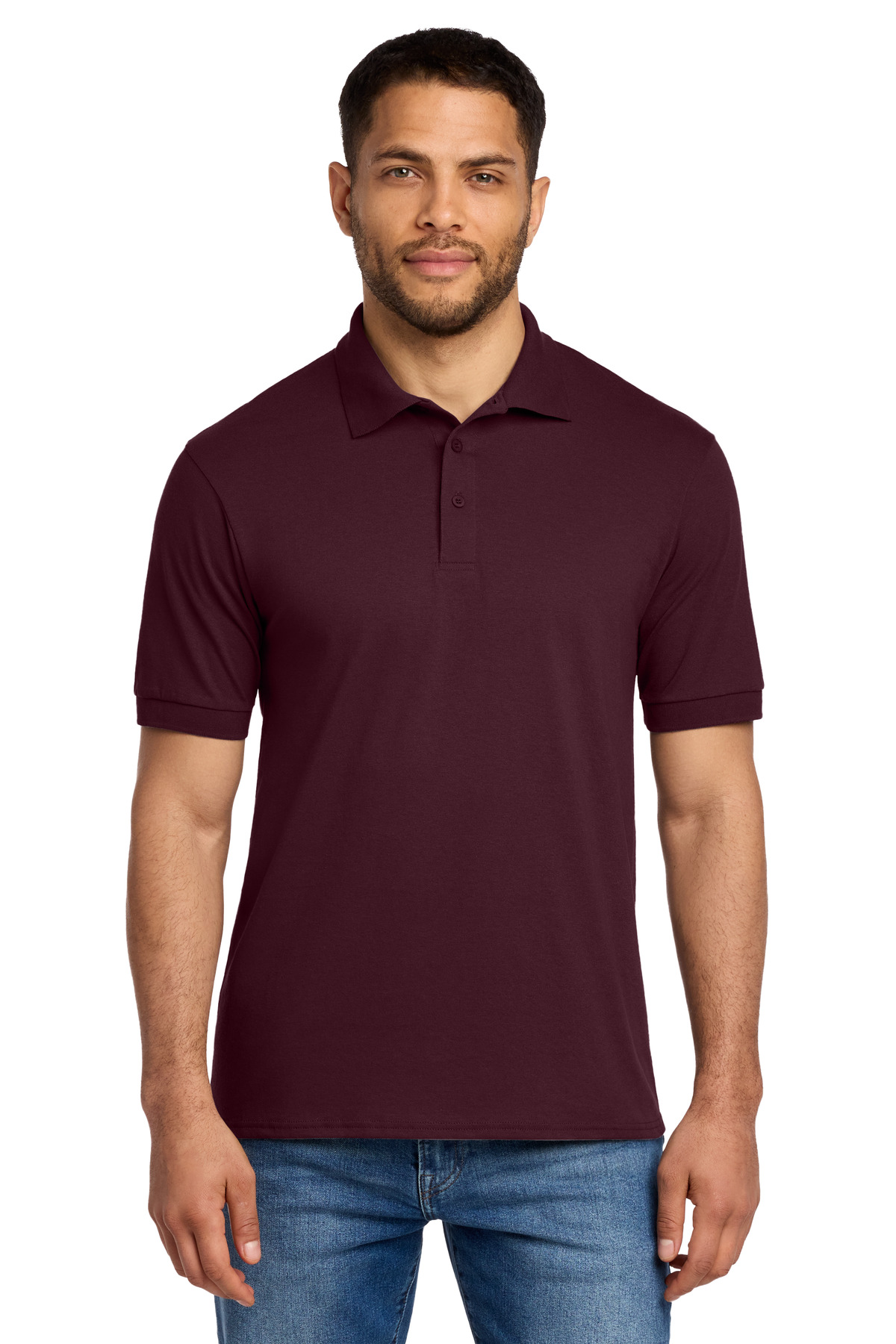 Port Company KP55 - Maroon - L Maroon men’s polo shirt short sleeve classic fit of Ad It Up in Albuquerque