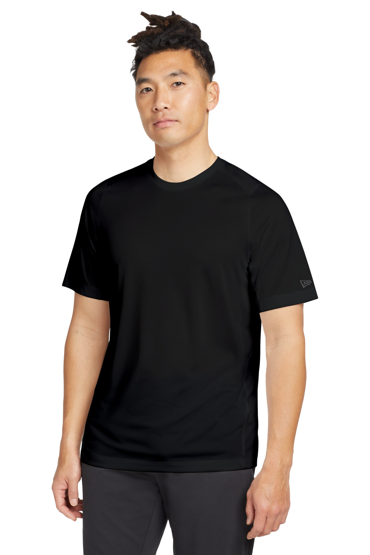 Black men’s athletic performance t-shirt short sleeve modern fit of Ad It Up in Albuquerque