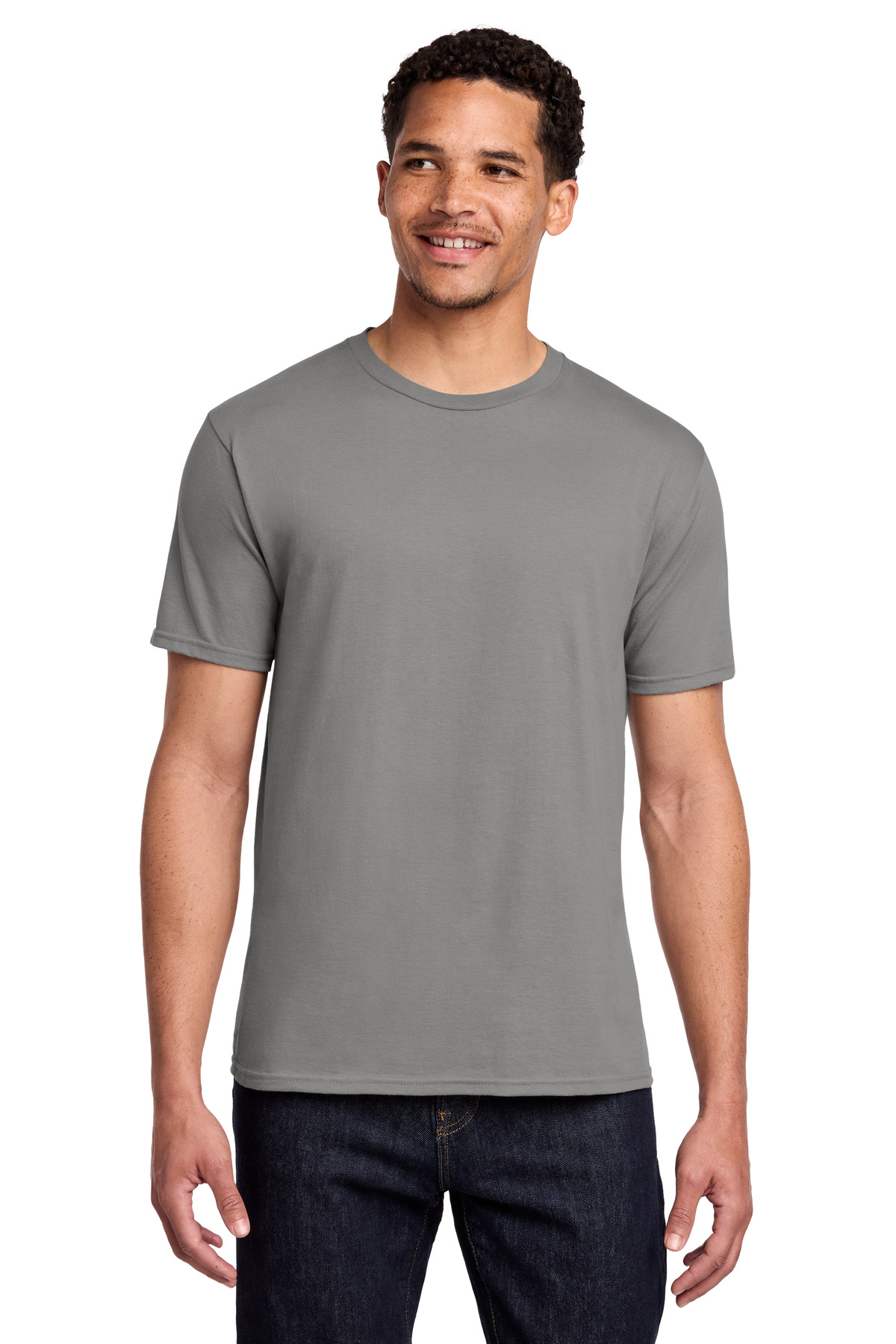 Dark Gray men’s t-shirt short sleeve classic fit of Ad It Up in Albuquerque
