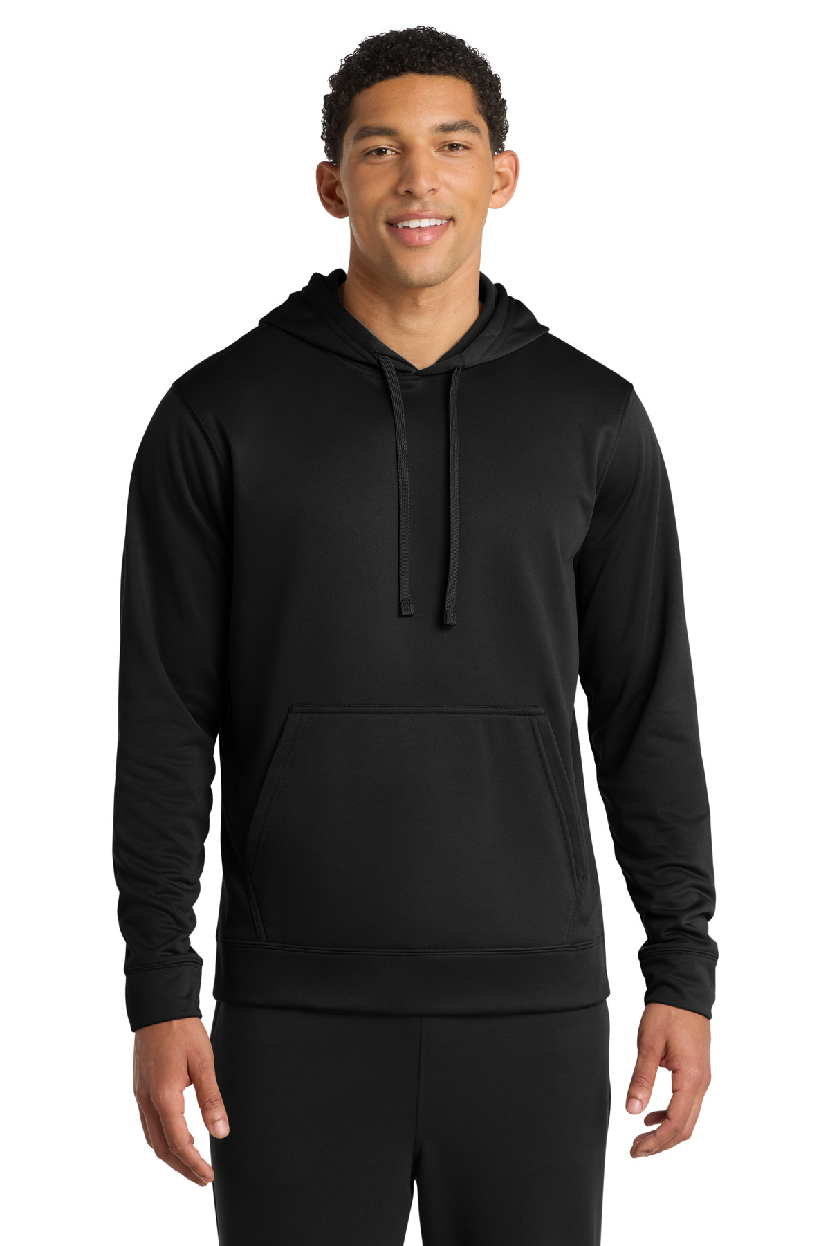Port Company PC590H - Black - M Black men’s hoodie pullover with front pocket of Ad It Up in Albuquerque