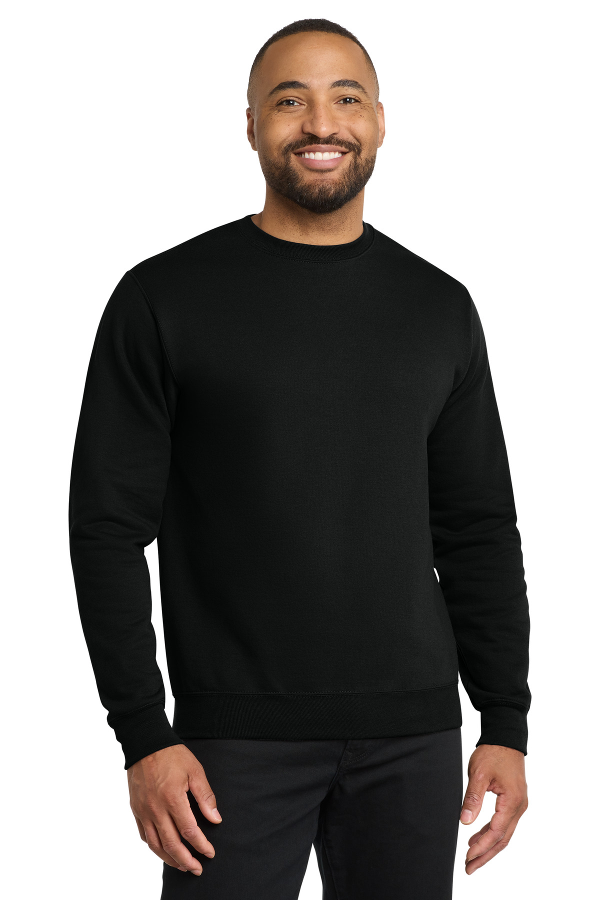 Port Company PC79H - Black - S Black men’s sweatshirt crew neck long sleeve of Ad It Up in Albuquerque