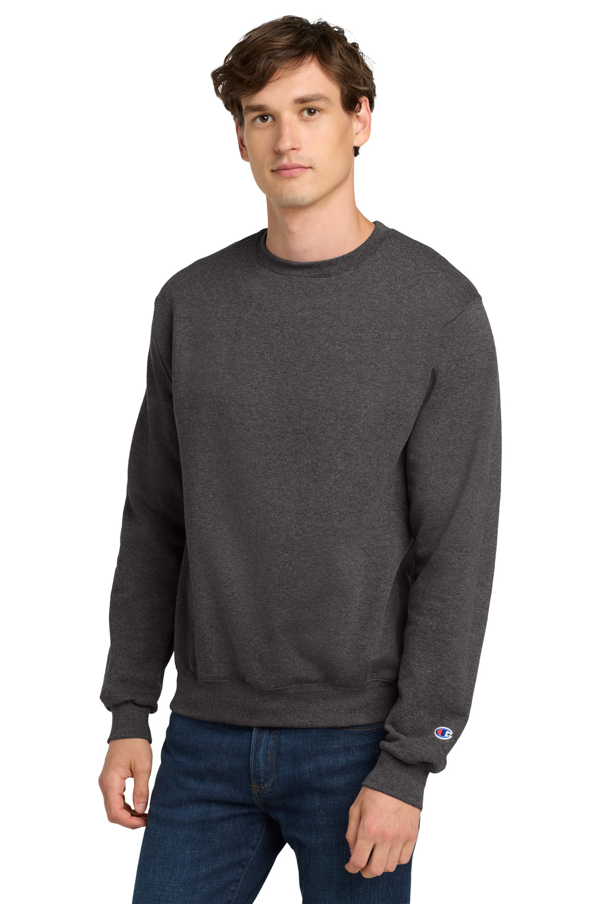Champion S600 - Charcoal Heather - 3XL Charcoal gray crewneck sweatshirt classic fit of Ad It Up in Albuquerque
