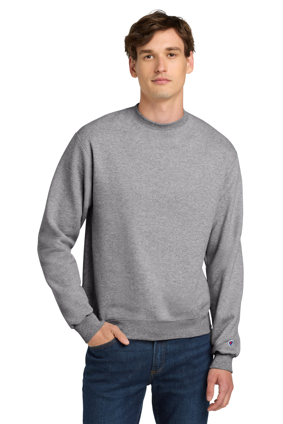 Champion S600 - Light Steel - 3XL Heather gray crewneck sweatshirt classic fit of Ad It Up in Albuquerque