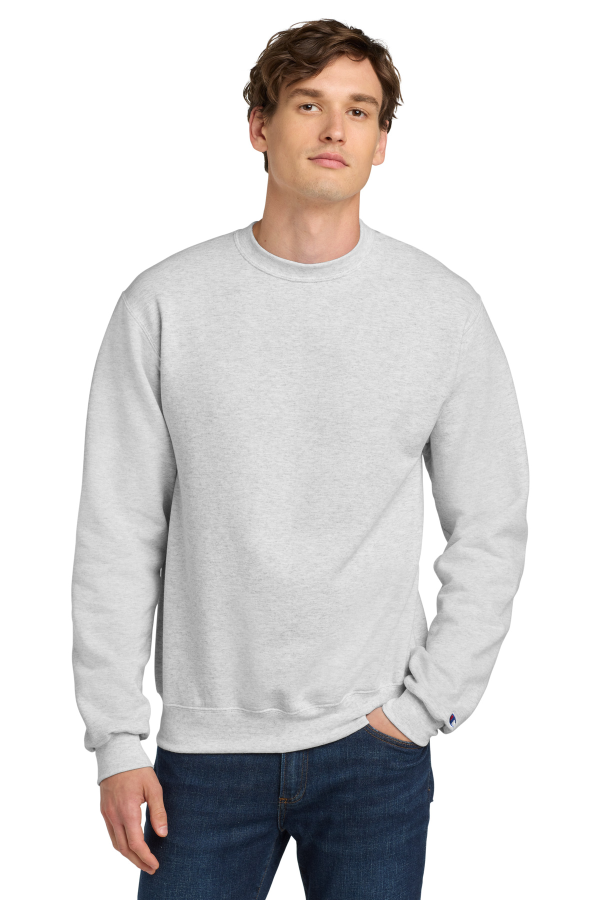 Champion S600 - Silver Grey - M Light gray crewneck sweatshirt classic fit of Ad It Up in Albuquerque