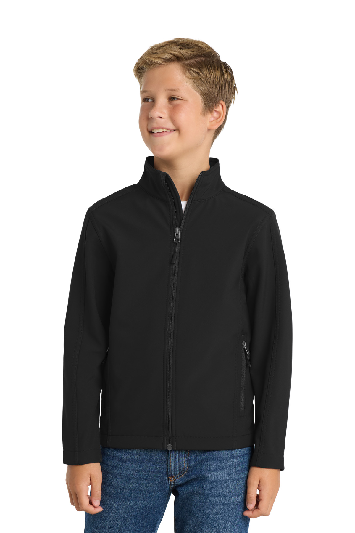 Port Authority Y317 - Black - XS Kids black zip-up jacket lightweight outerwear of Ad It Up in Albuquerque, New Mexico